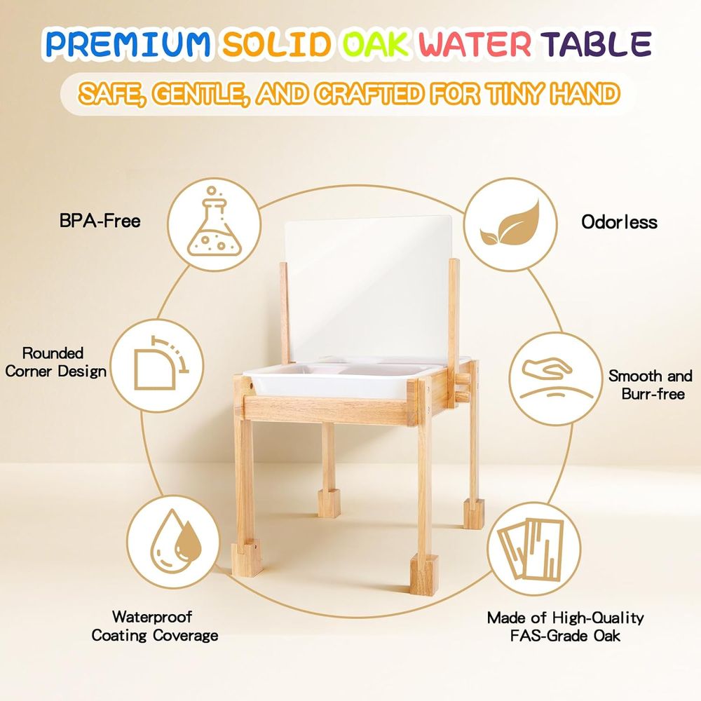 Sand and Water Table or Toddle - Kids Outdoor Wooden Table recension och pris