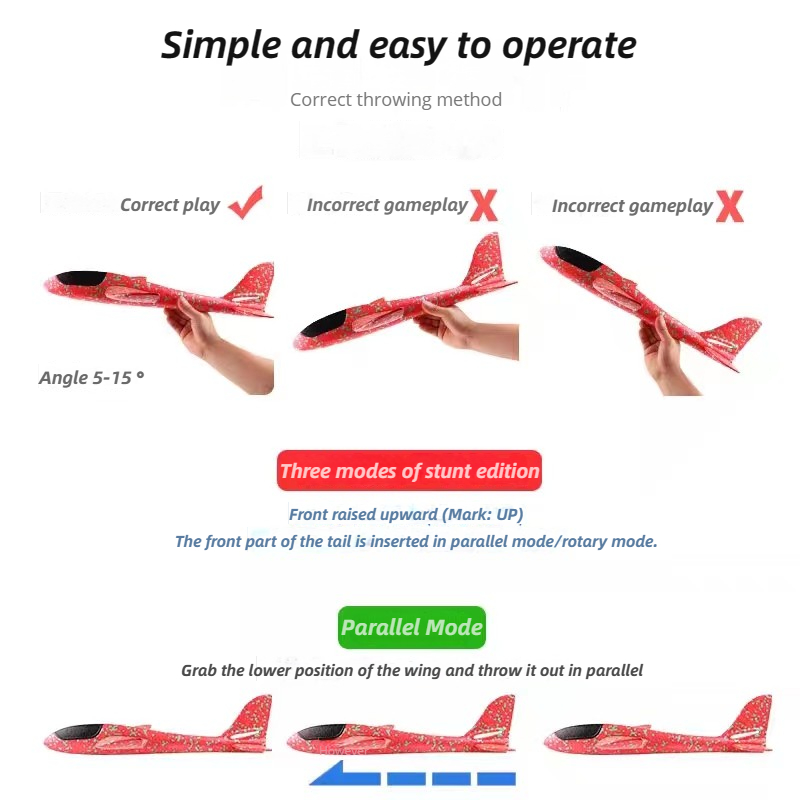 48cm Large Foam Airplane Child - Kids Outdoor Storage recension och pris