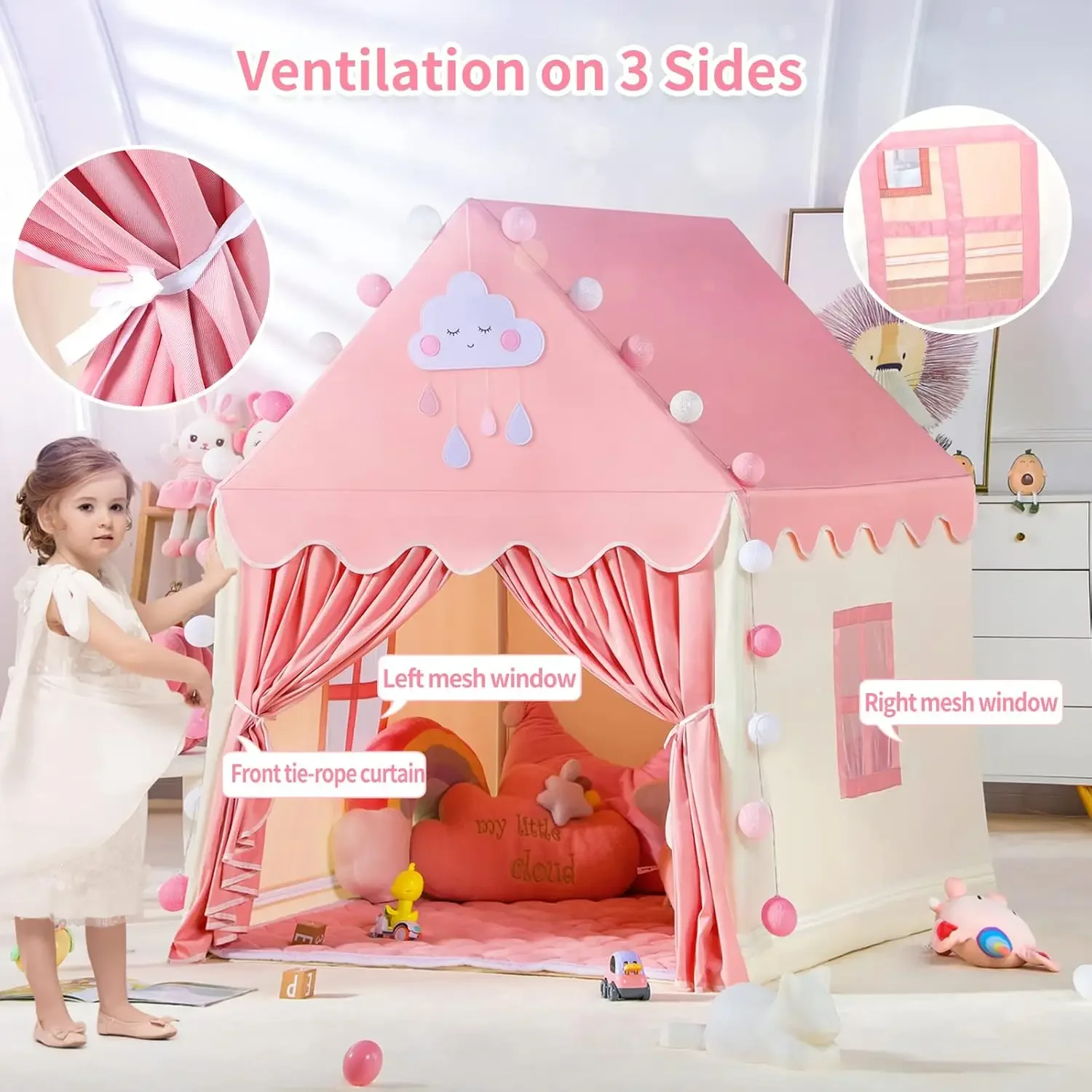 Children Play Tent Princess Ca - Kids Outdoor House Accessories recension och pris