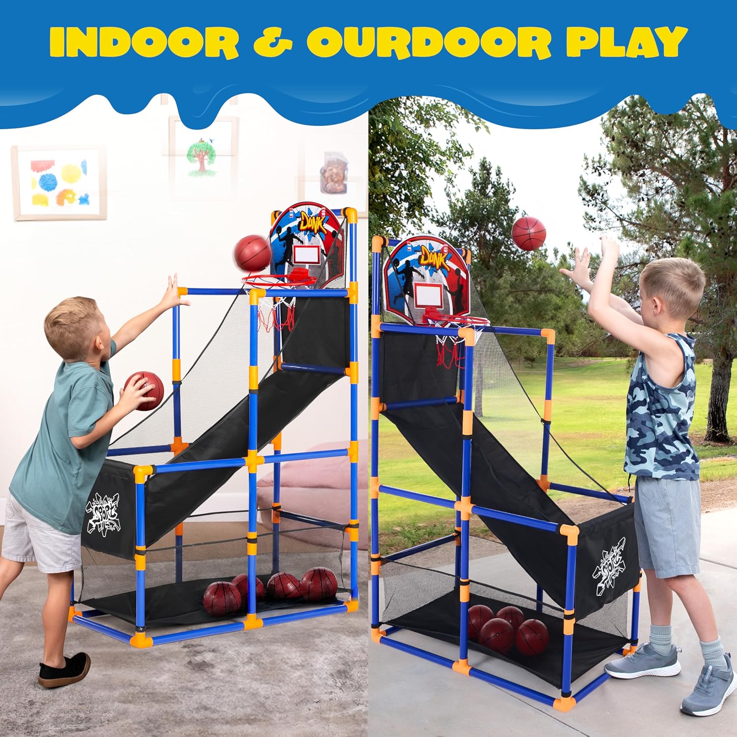 Arcade Basketball Game Set wit - Kids Outdoor Games recension och pris