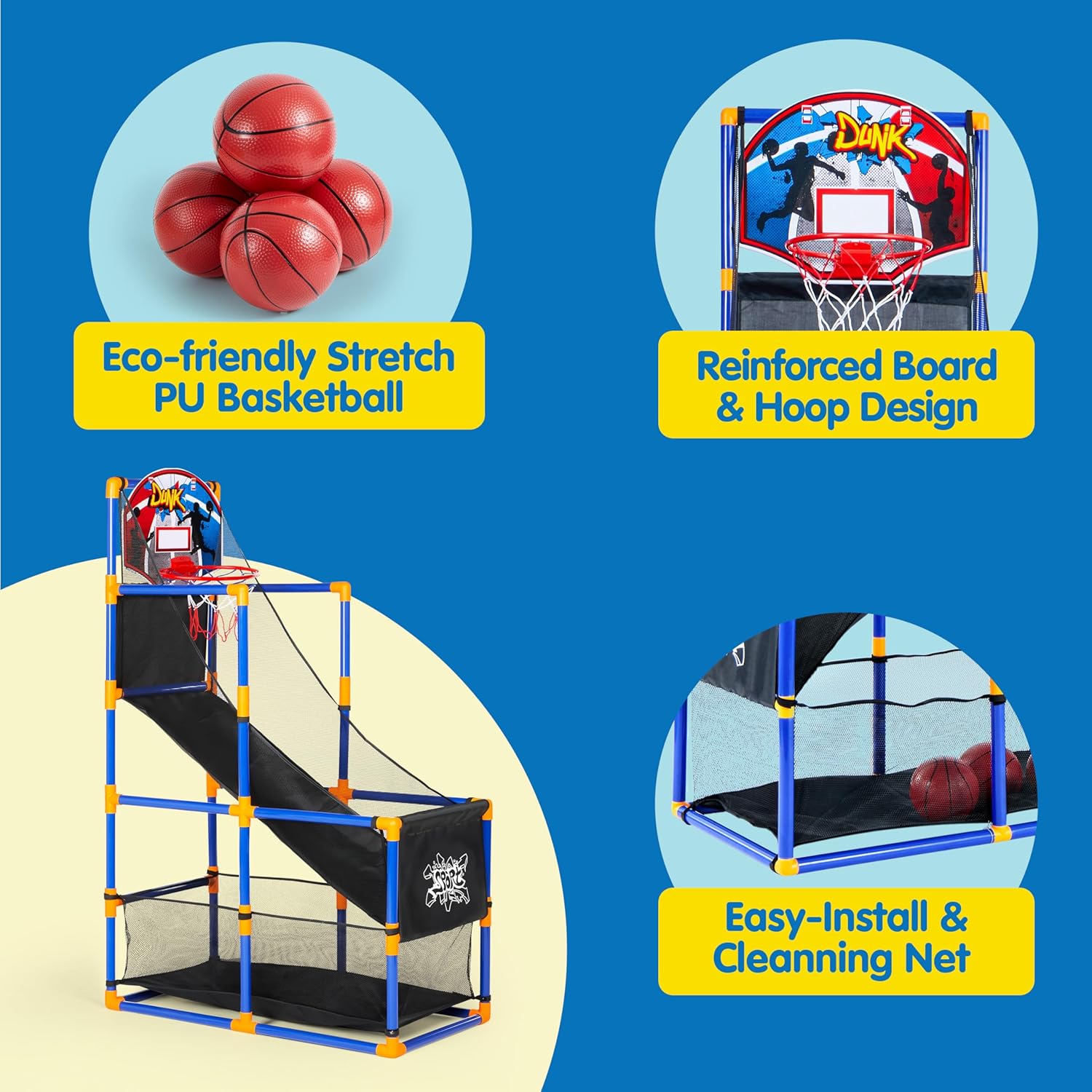 Arcade Basketball Game Set wit - Kids Outdoor Games recension och pris