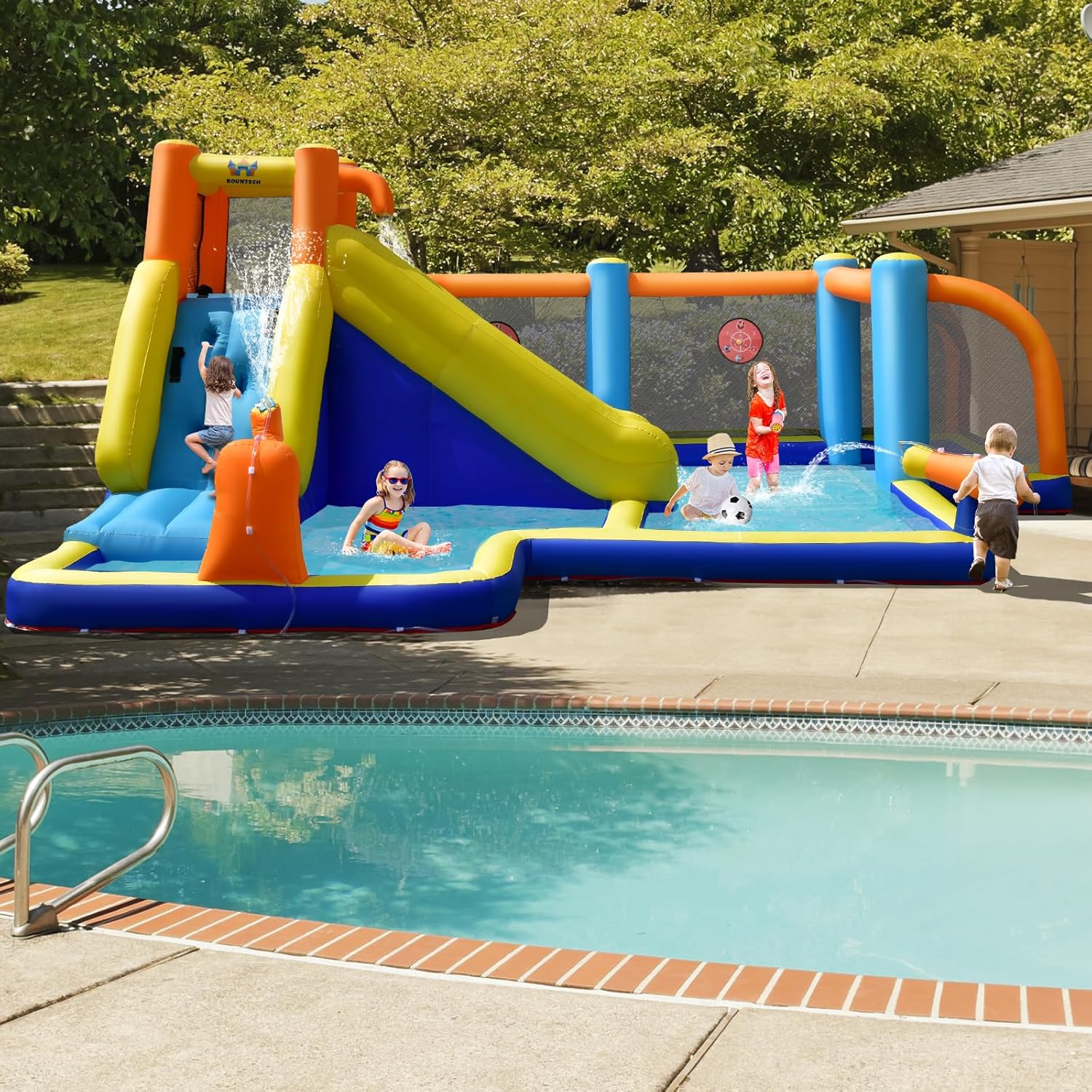 Giant Inflatable Water Slide B - Kids Outdoor Bounce House recension och pris