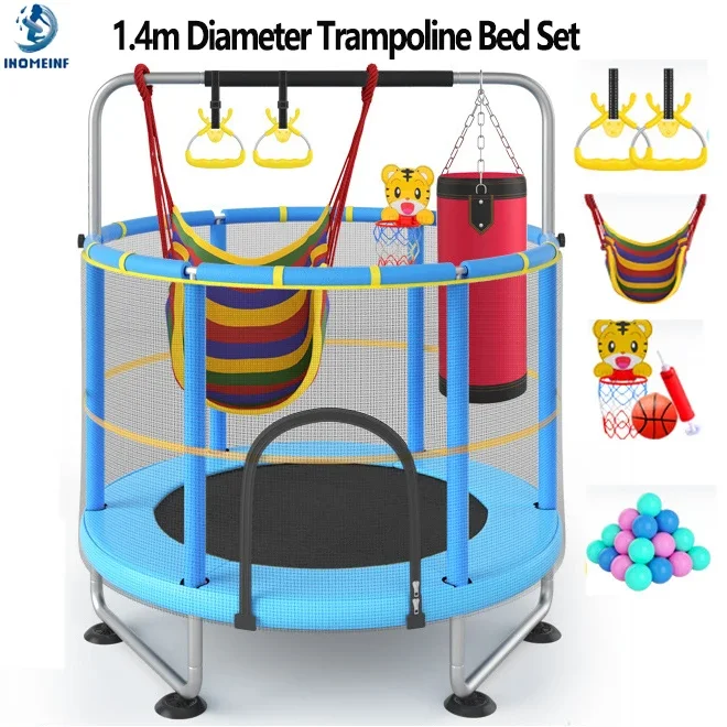 55Inch Trampoline Bed Set for1 - Kids Indoor Outdoor Trampoline recension och pris
