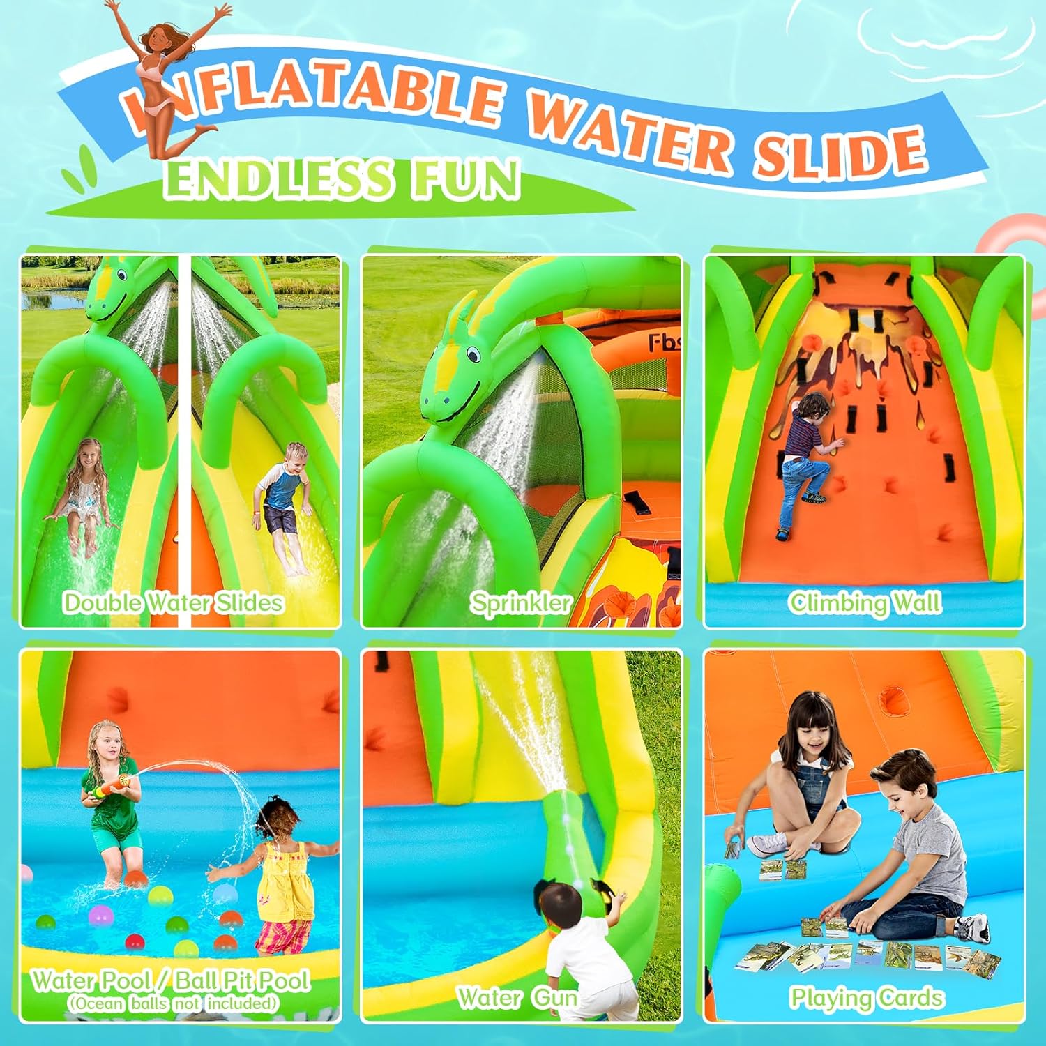 Kids Inflatable Bounce House w - Kids Outdoor Bounce House recension och pris