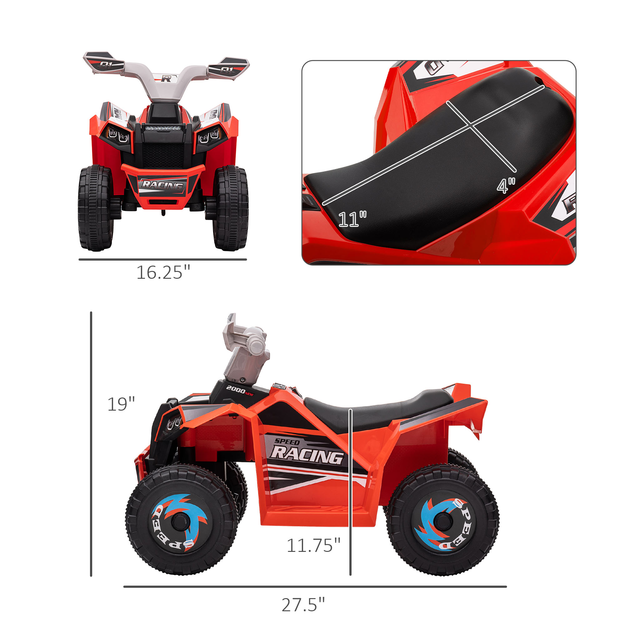 Car 6V with Kids Durable Desig - Kids Outdoor Yard recension och pris