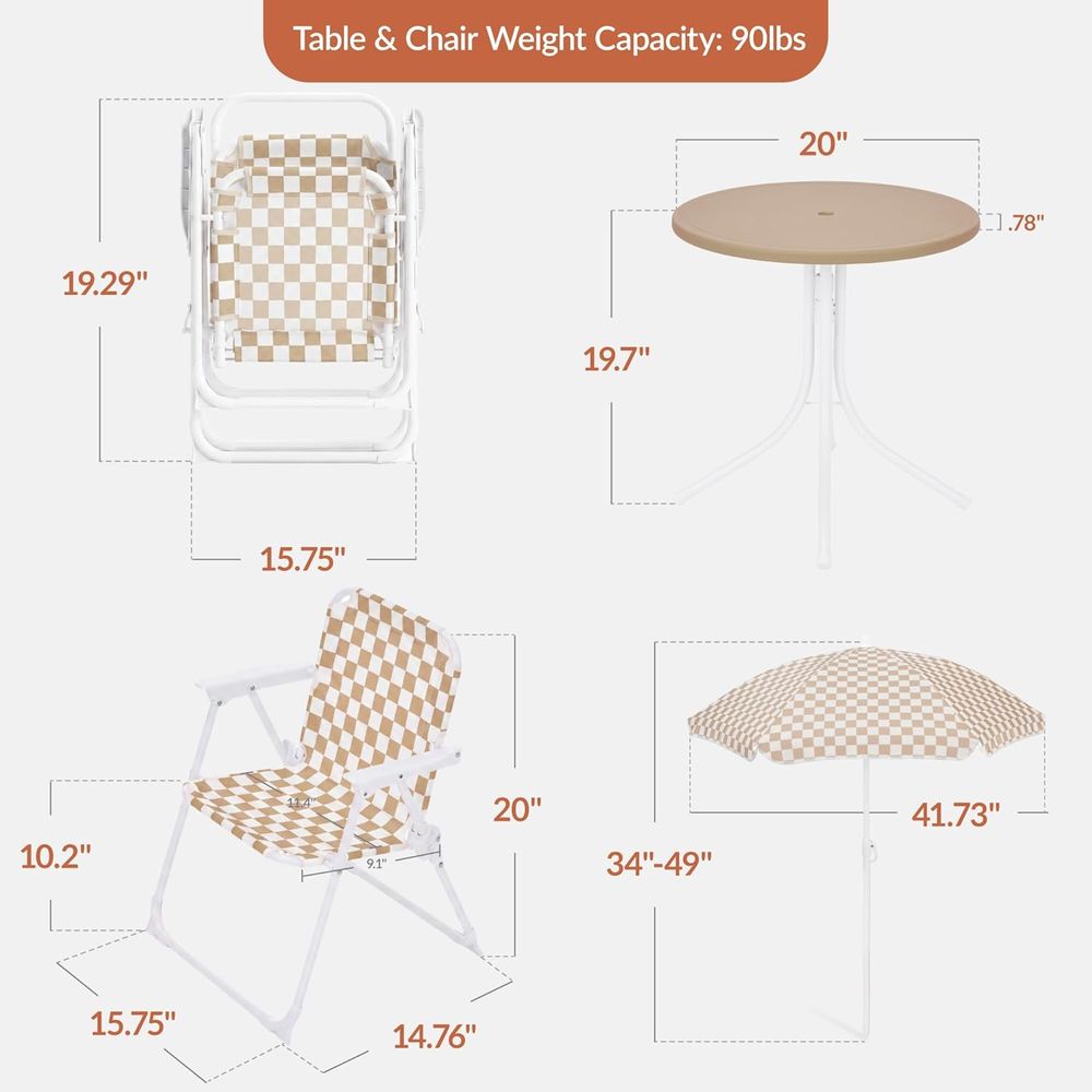 Kids Picnic Table and Chair Se - Kids Outdoor Table And Chairs With Umbrella recension och pris
