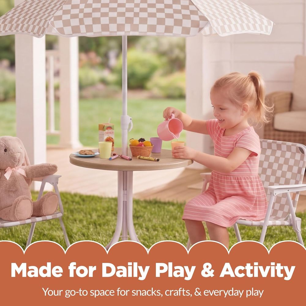 Kids Picnic Table and Chair Se - Kids Outdoor Table And Chairs With Umbrella recension och pris