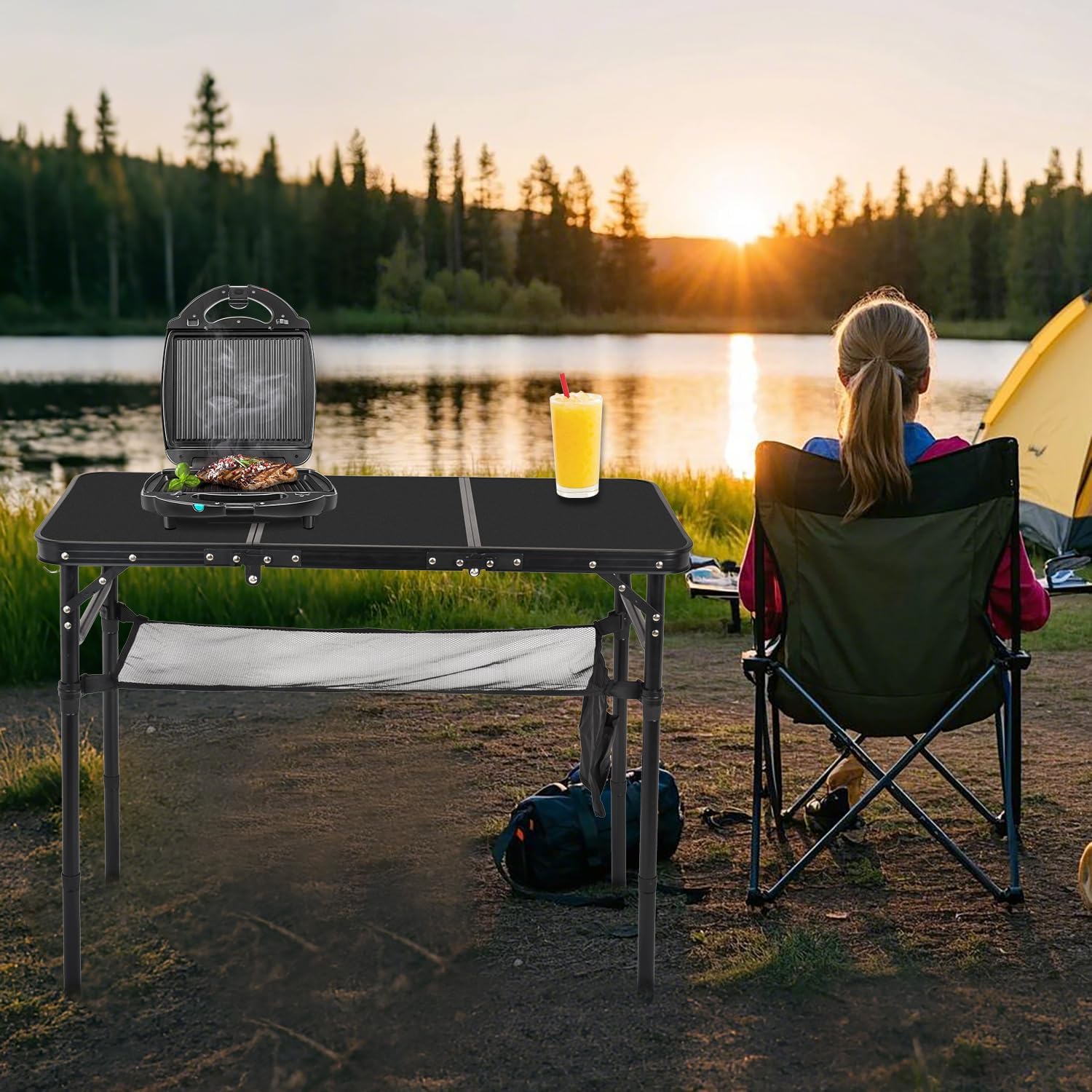 Portable Folding Camping Table - Kids Outdoor Folding Table recension och pris