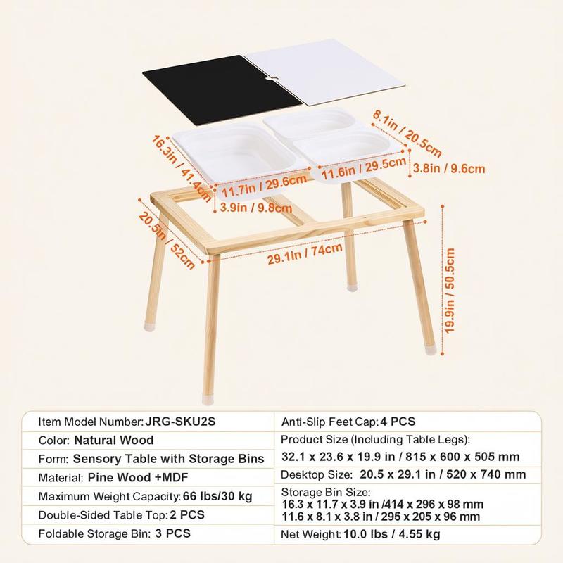 Sensory Table for Toddlers, Ki - Kids Outdoor Wooden Table recension och pris