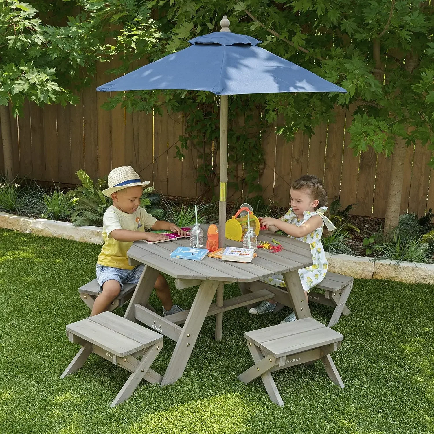 A Octagon Table Stools Umbrell - Kids Outdoor Folding Table recension och pris