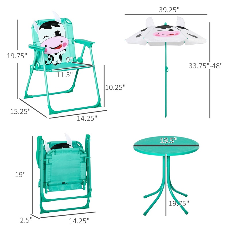 Outdoor Folding Kids Table and - Kids Outdoor Table And Chairs With Umbrella recension och pris