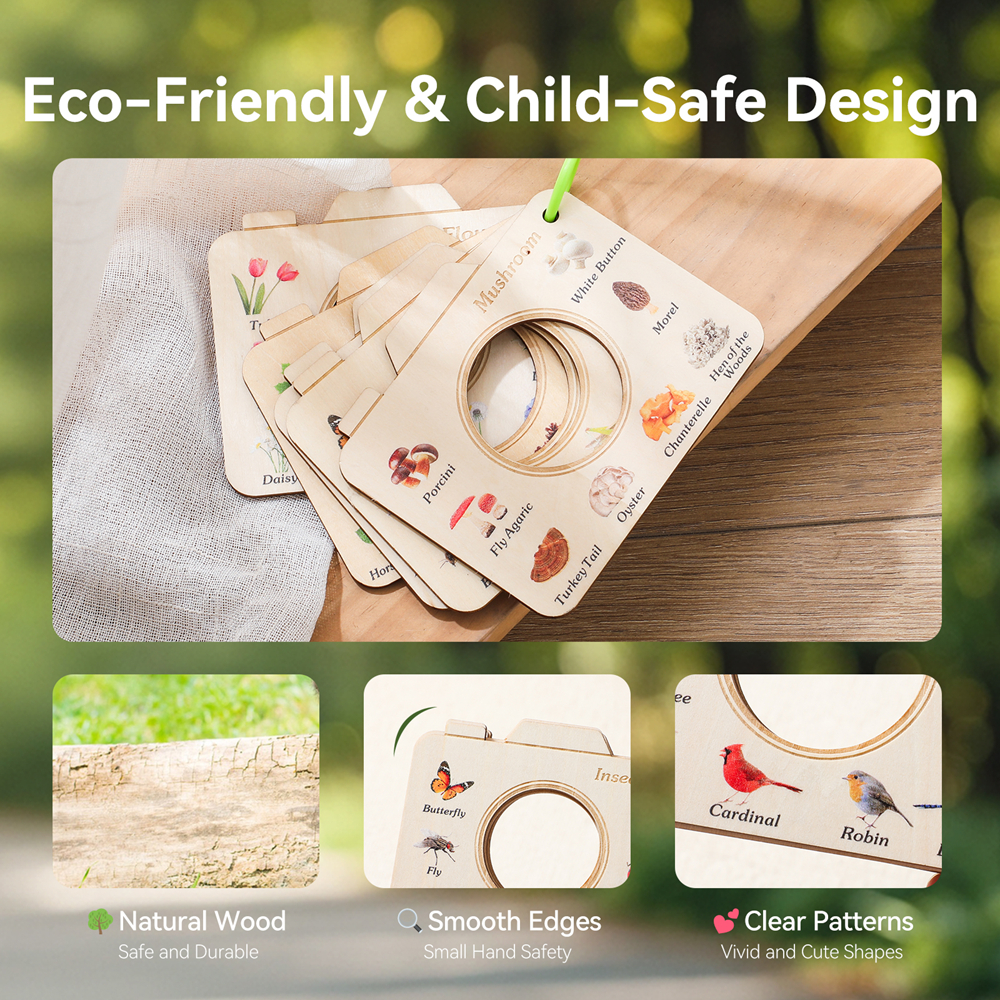 Wooden Camera Shape Nature Cog - Kids Outdoor Exercise Equipment recension och pris