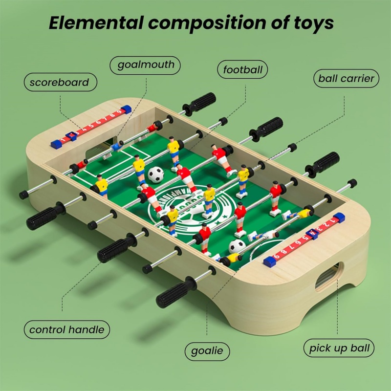 Mini Wooden Table Football Gam - Kids Outdoor Folding Table recension och pris