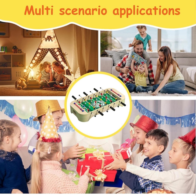 Mini Wooden Table Football Gam - Kids Outdoor Folding Table recension och pris