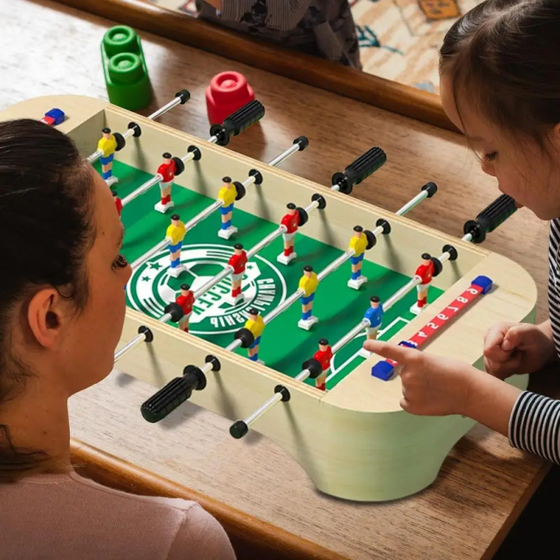Mini Wooden Table Football Gam - Kids Outdoor Folding Table recension och pris