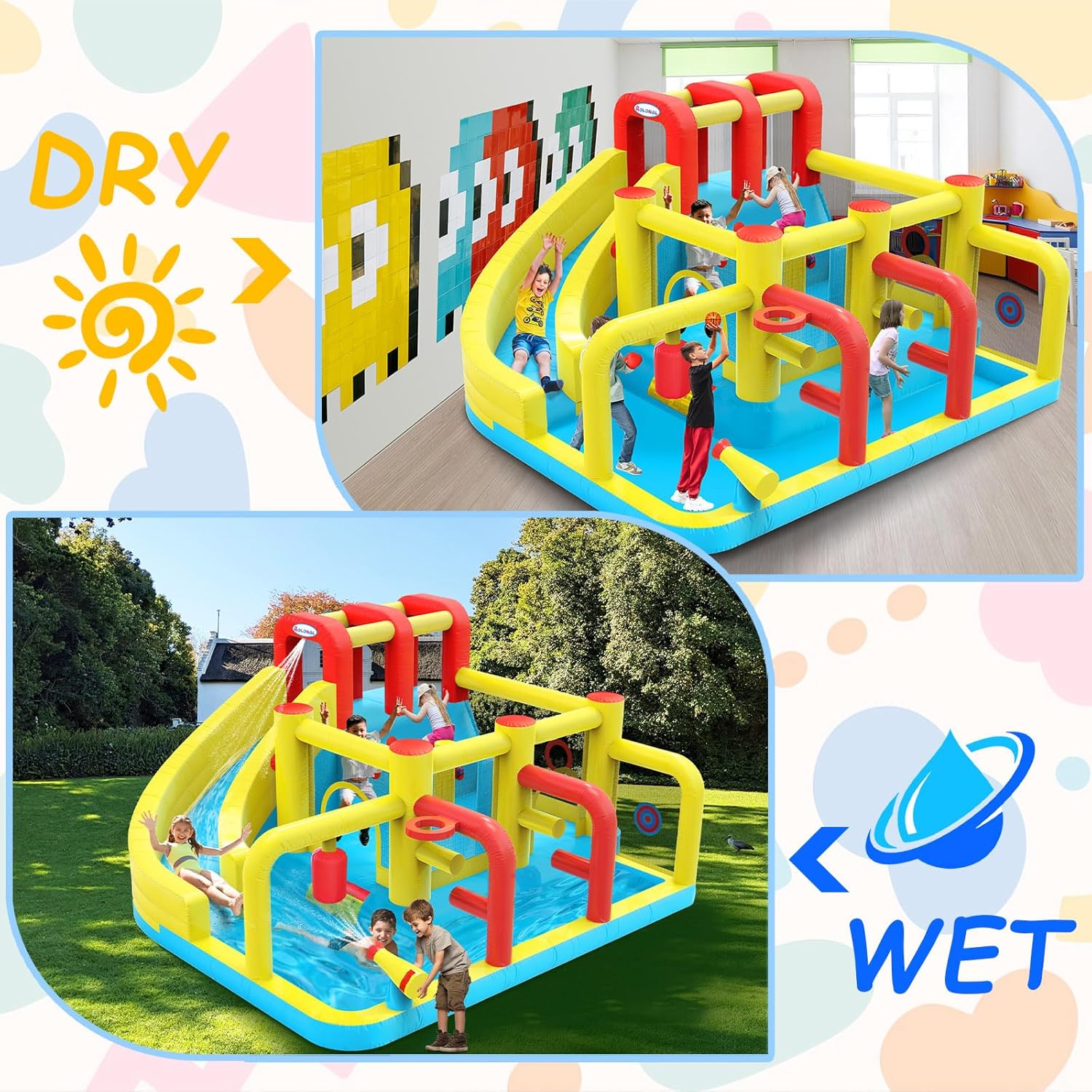 Kids Inflatable Water Slide Bo - Kids Outdoor Bounce House recension och pris