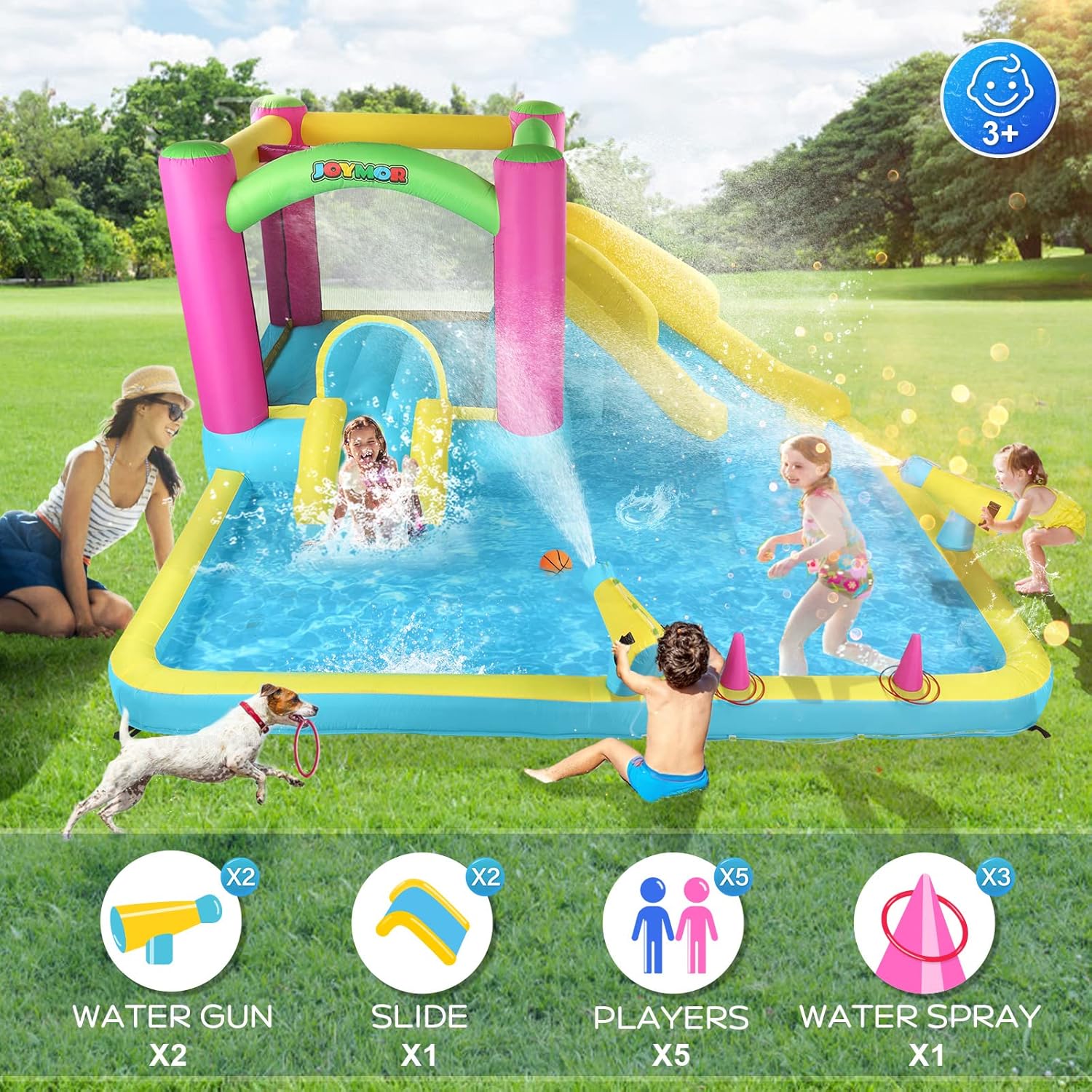 Inflatable Bounce House with D - Kids Outdoor Bounce House recension och pris