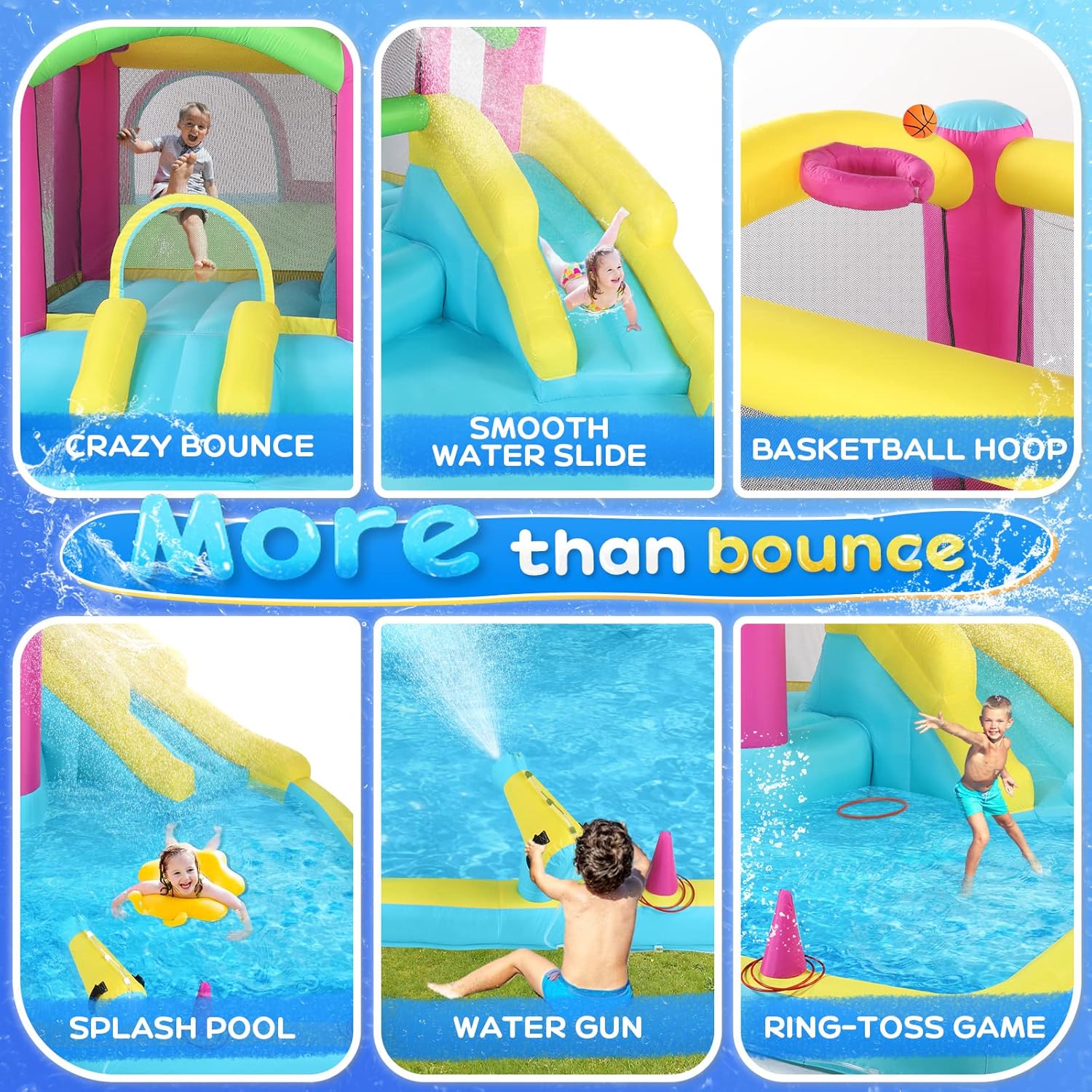 Inflatable Bounce House with D - Kids Outdoor Bounce House recension och pris