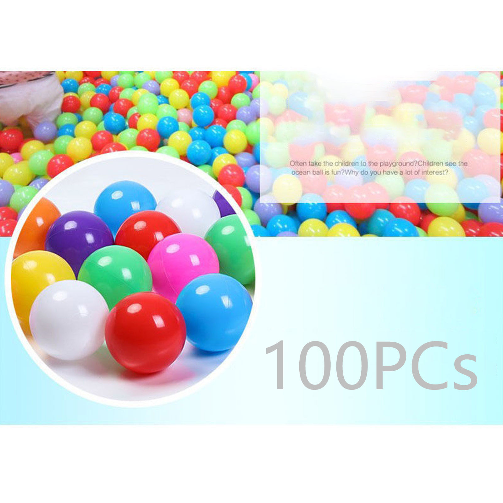 100PCS 55MM Baby Plastic Balls - Kids Outdoor House Accessories recension och pris