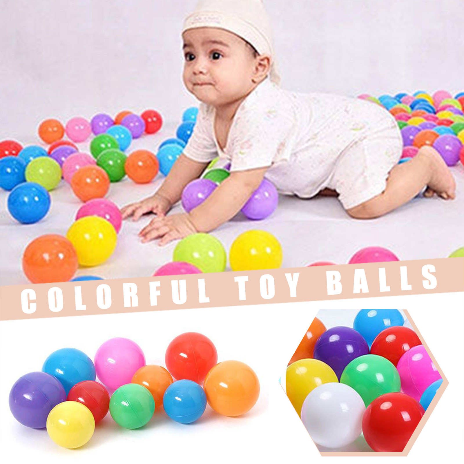 100PCS 55MM Baby Plastic Balls - Kids Outdoor House Accessories recension och pris