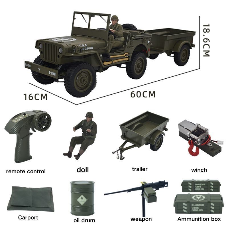 JJRC C8815 Rc car 1941 JEEP WI - Kids Outdoor Vehicles recension och pris