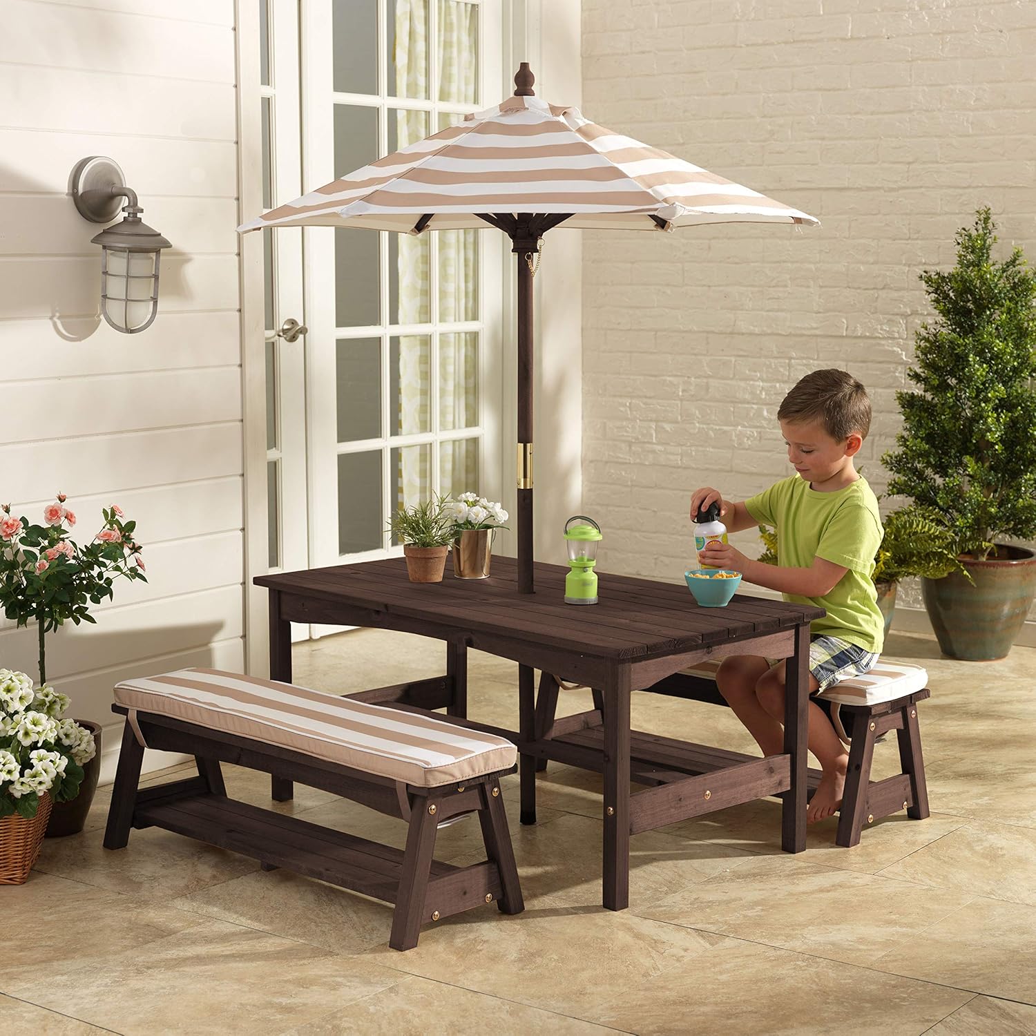 Outdoor Wooden Table & Bench S - Kids Outdoor Wooden Table recension och pris