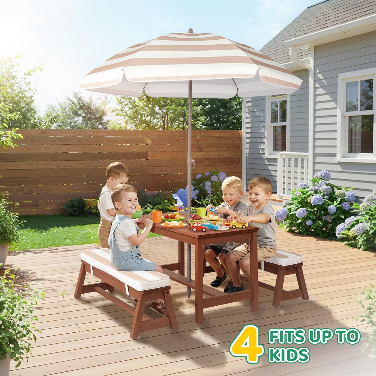 Kids Picnic Table Outdoor Wood - Kids Outdoor Wooden Table recension och pris