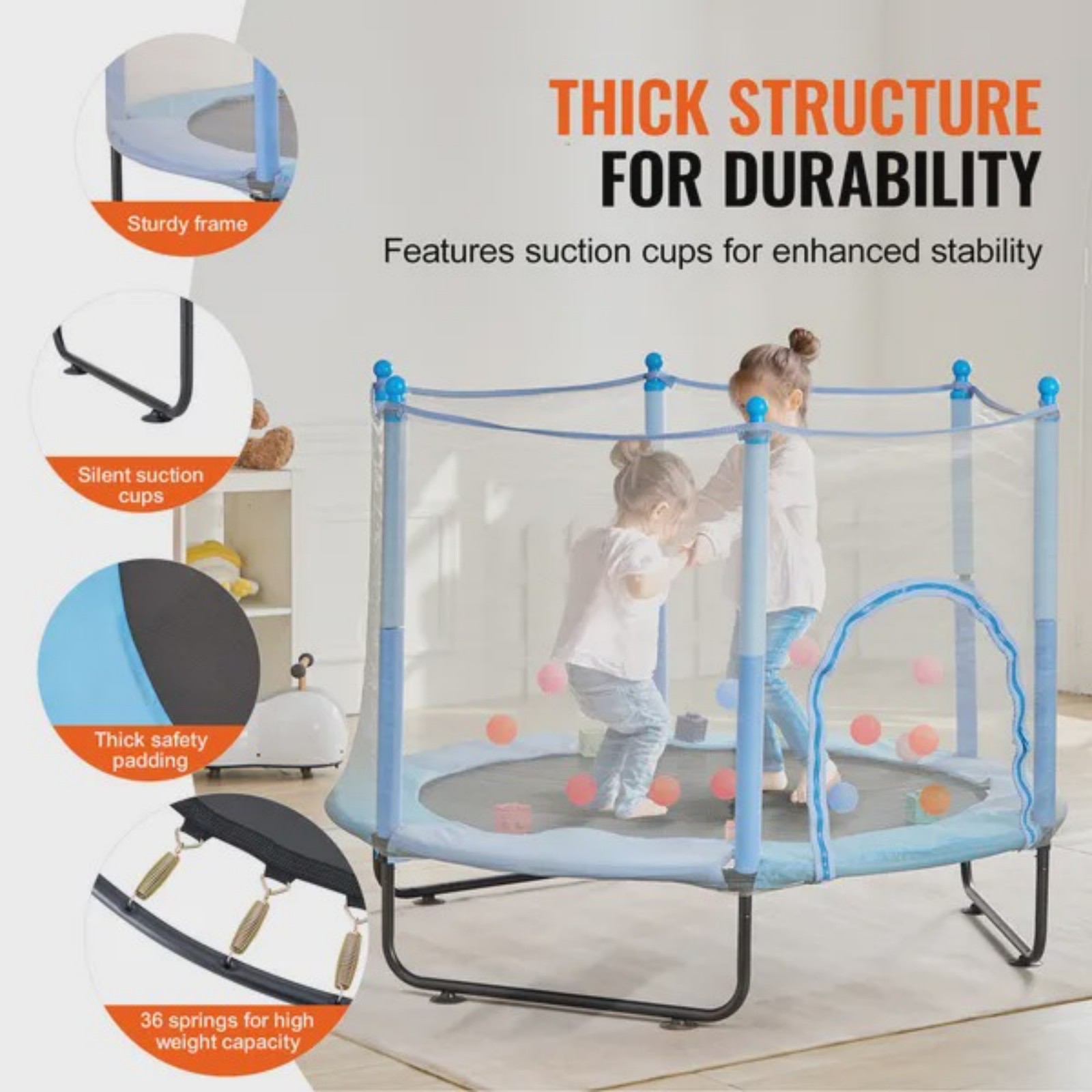 dropship 60 Kids Trampoline 5F - Kids Indoor Outdoor Trampoline recension och pris