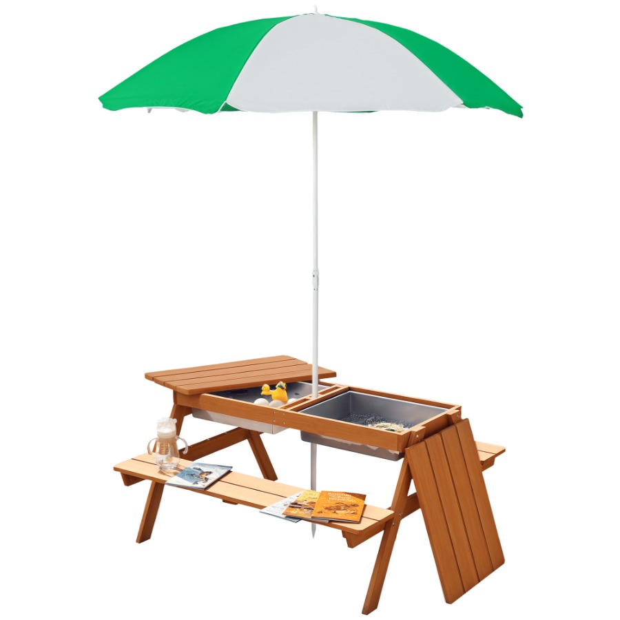 Outdoor wooden kids picnic tab - Kids Outdoor Umbrella For Table recension och pris