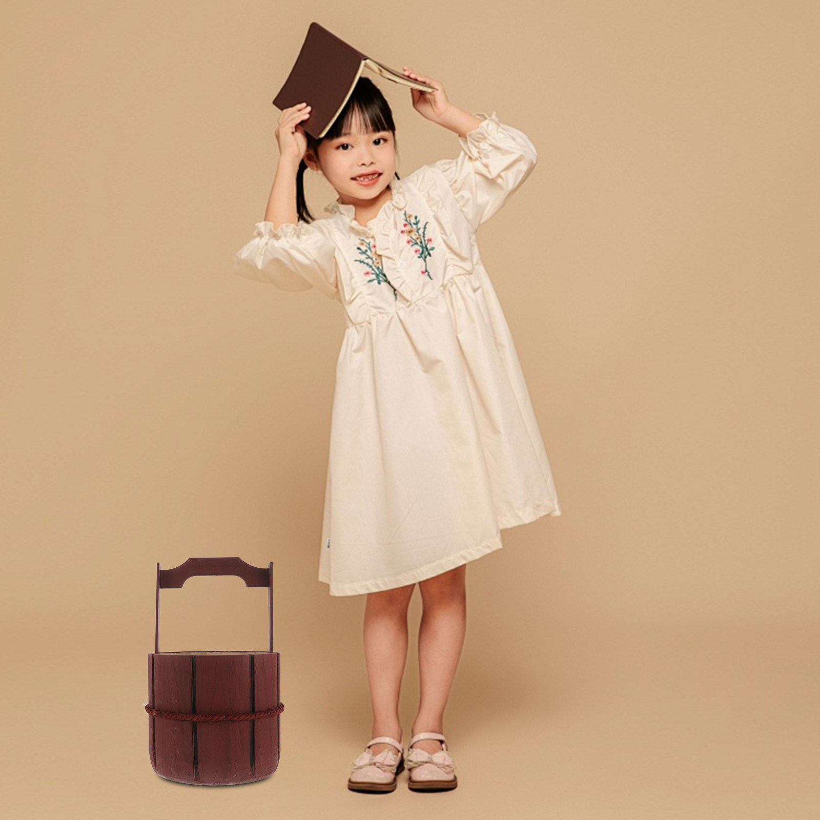 Wooden Bucket Dance Prop for C - Kids Outdoor Decor recension och pris