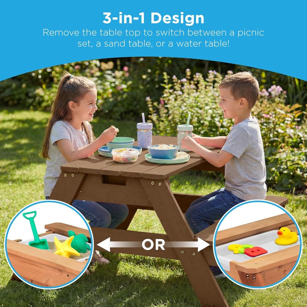 Kids Picnic Table with Umbrell - Kids Outdoor Umbrella For Table recension och pris