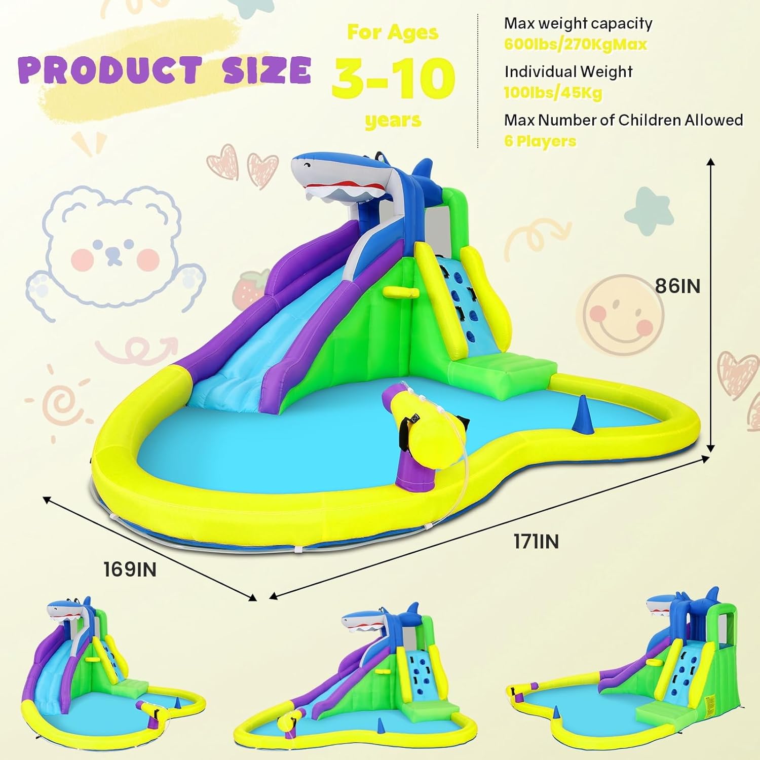13x14FT Inflatable Bounce Hous - Kids Outdoor Bounce House recension och pris