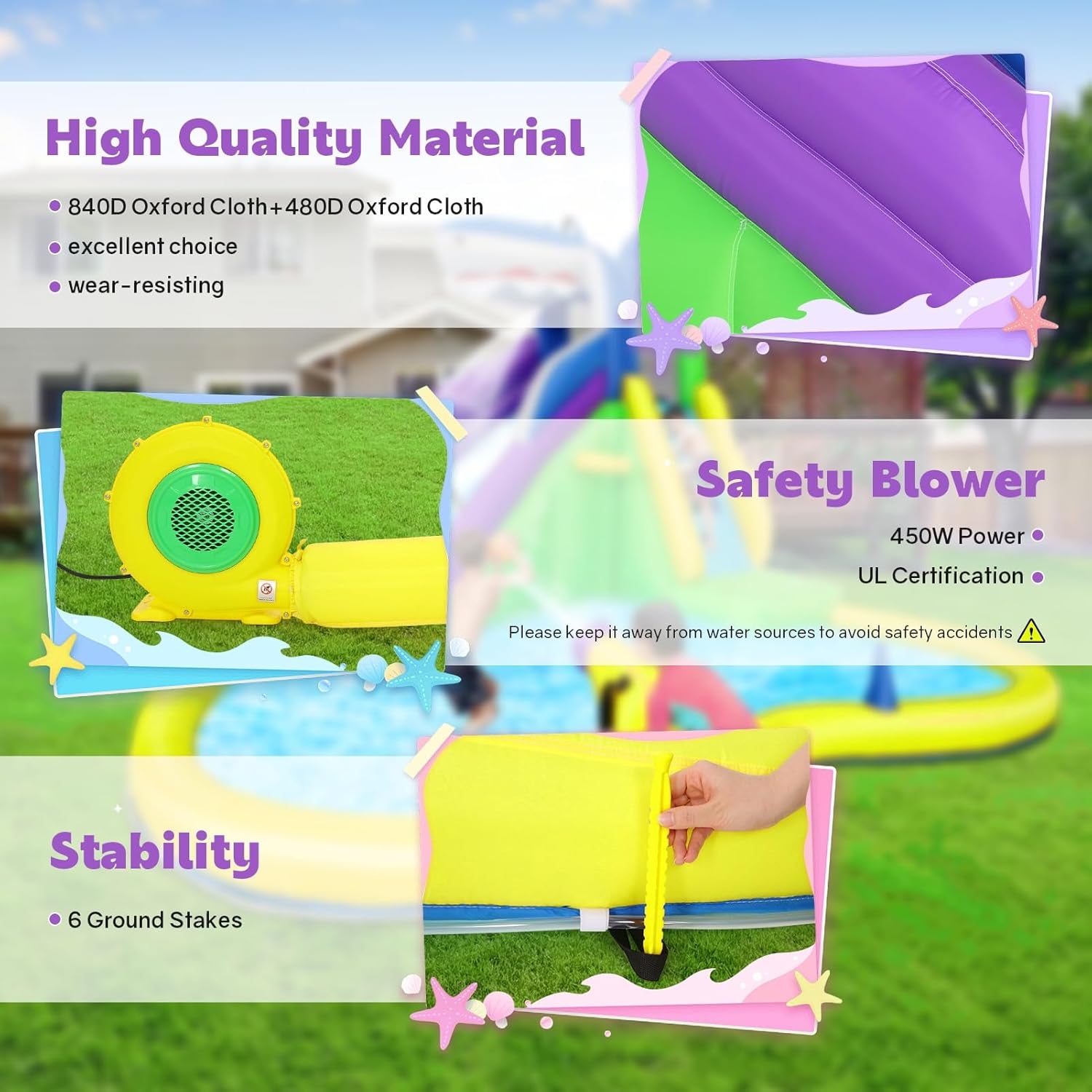 13x14FT Inflatable Bounce Hous - Kids Outdoor Bounce House recension och pris