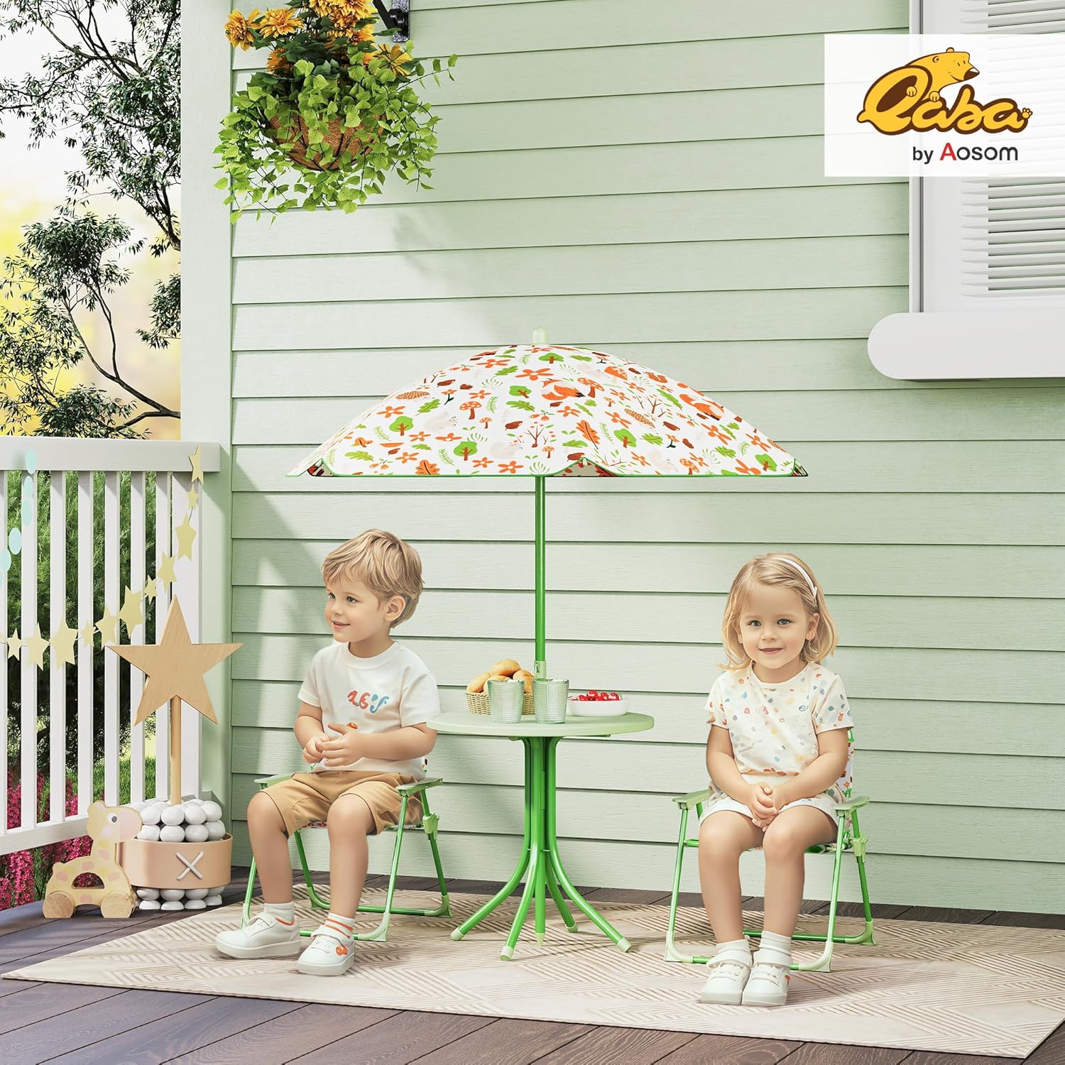 Kids Picnic Table Chair Set Fo - Kids Outdoor Table And Chairs With Umbrella recension och pris