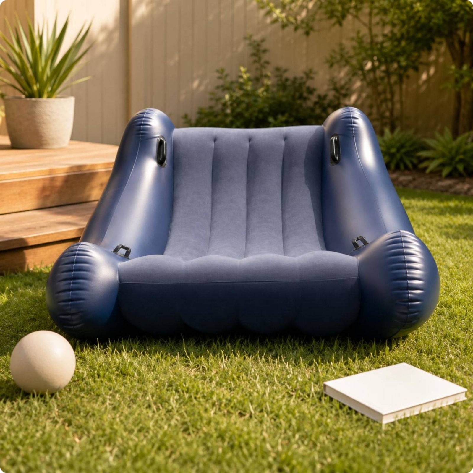 Inflatable Kids Sofa Ribbed Se - Kids Outdoor Lounge Furniture recension och pris