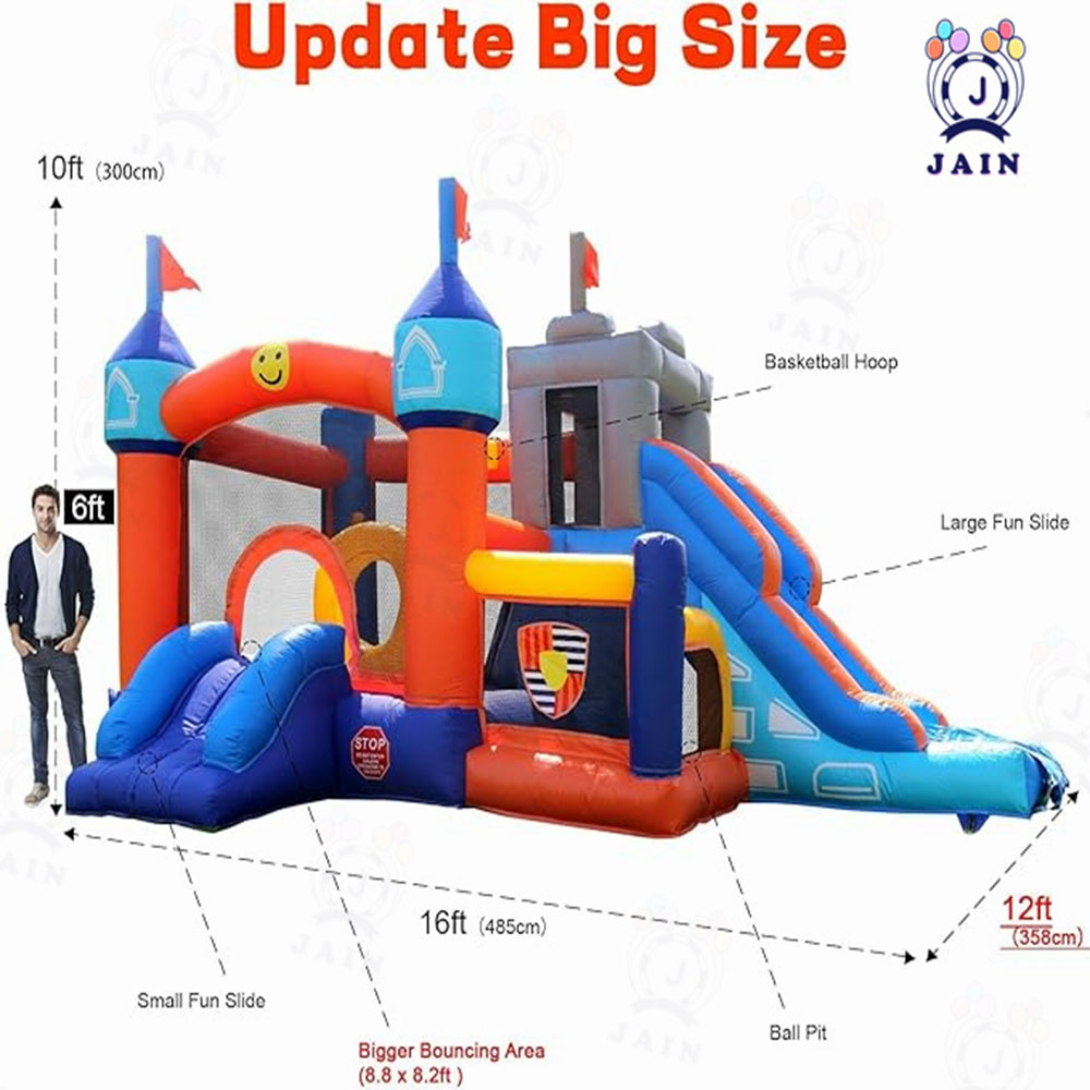 Inflatable Bounce House Castle - Kids Outdoor Bounce House recension och pris