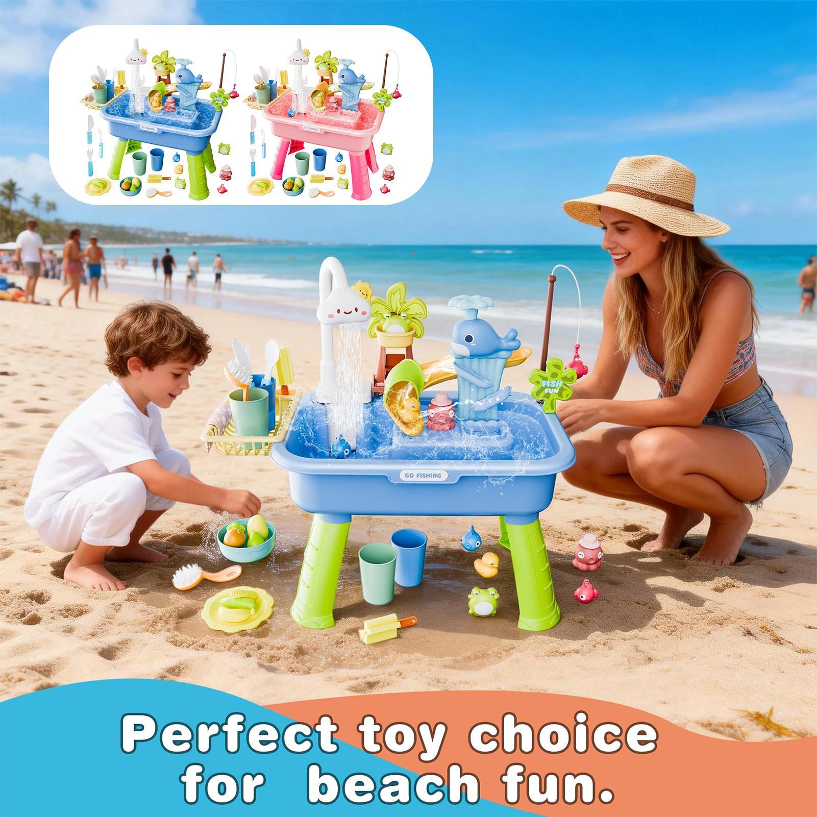 Children's Outdoor Beach Toy T - Kids Outdoor Folding Table recension och pris