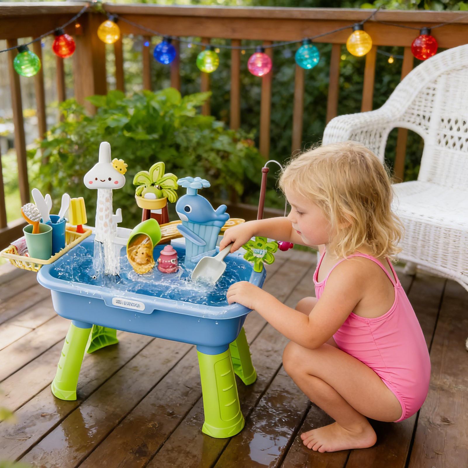 Children's Outdoor Beach Toy T - Kids Outdoor Folding Table recension och pris