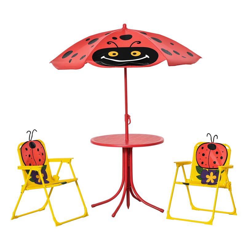 Outsunny Kids Table and Chair  - Kids Outdoor Table And Chairs With Umbrella recension och pris