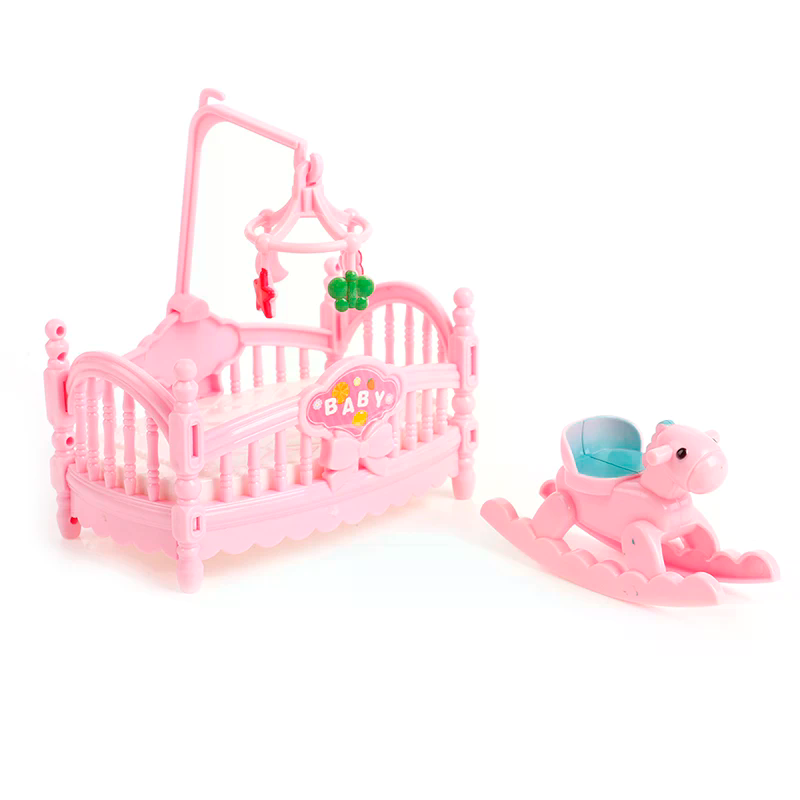 Miniature Crib Wooden Horse Se - Kids Outdoor Table And Chairs With Umbrella recension och pris