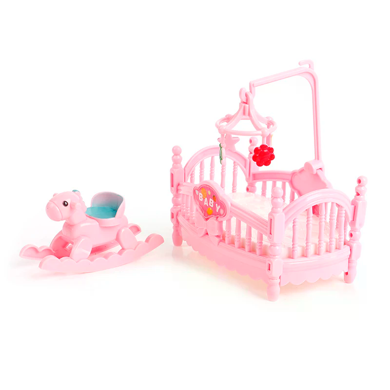 Miniature Crib Wooden Horse Se - Kids Outdoor Table And Chairs With Umbrella recension och pris