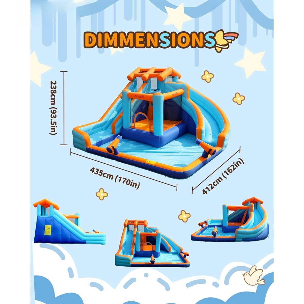 Large Water Slide Bounce House - Kids Outdoor Bounce House recension och pris