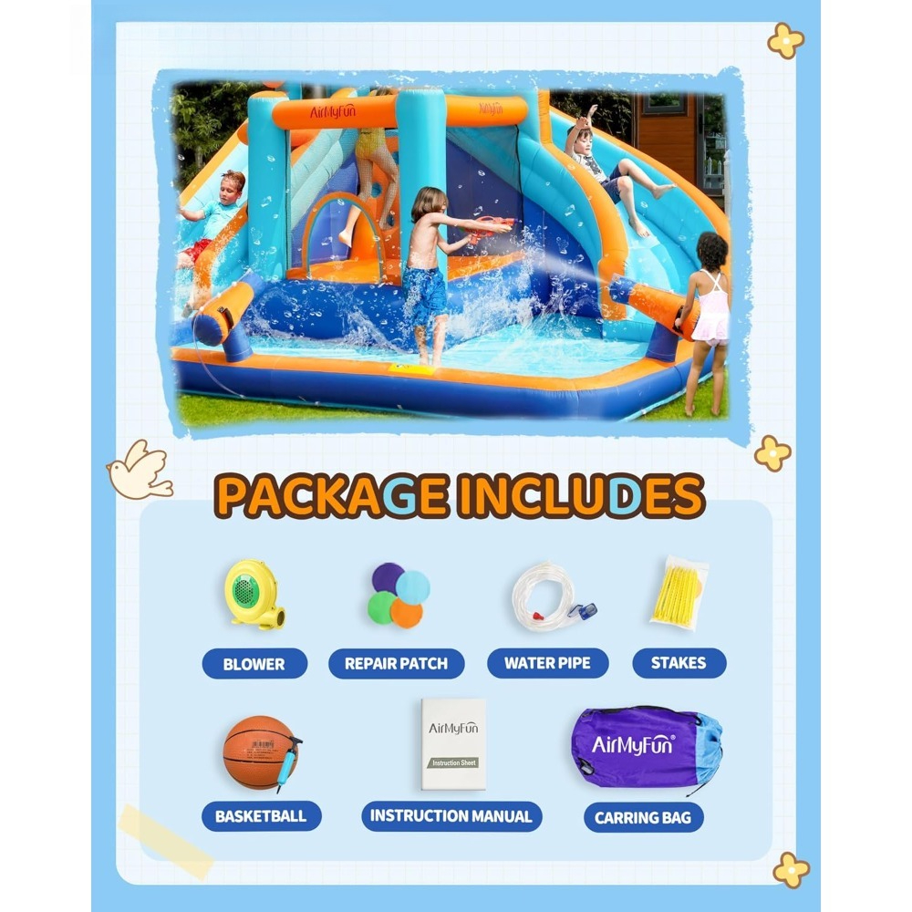 Large Water Slide Bounce House - Kids Outdoor Bounce House recension och pris