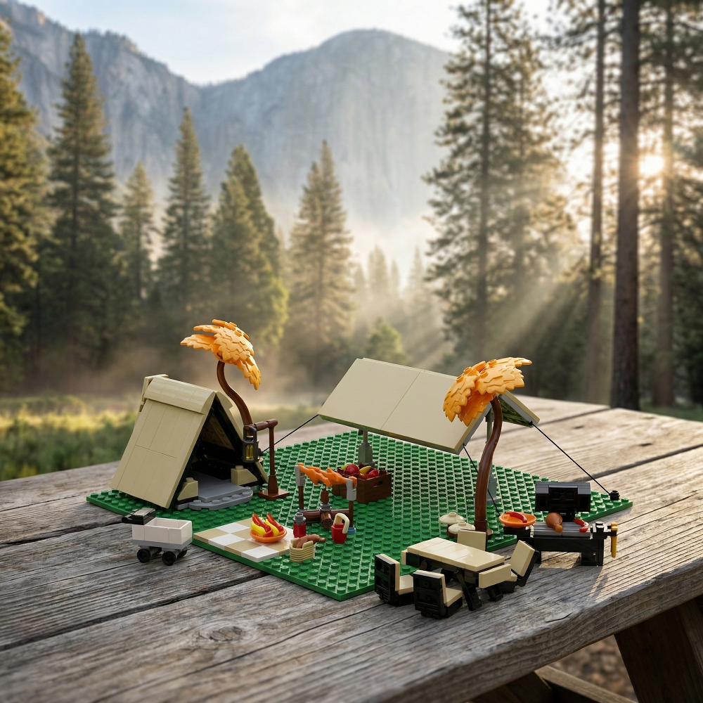 MOC Camping Picnicking Buildin - Kids Outdoor Folding Table recension och pris