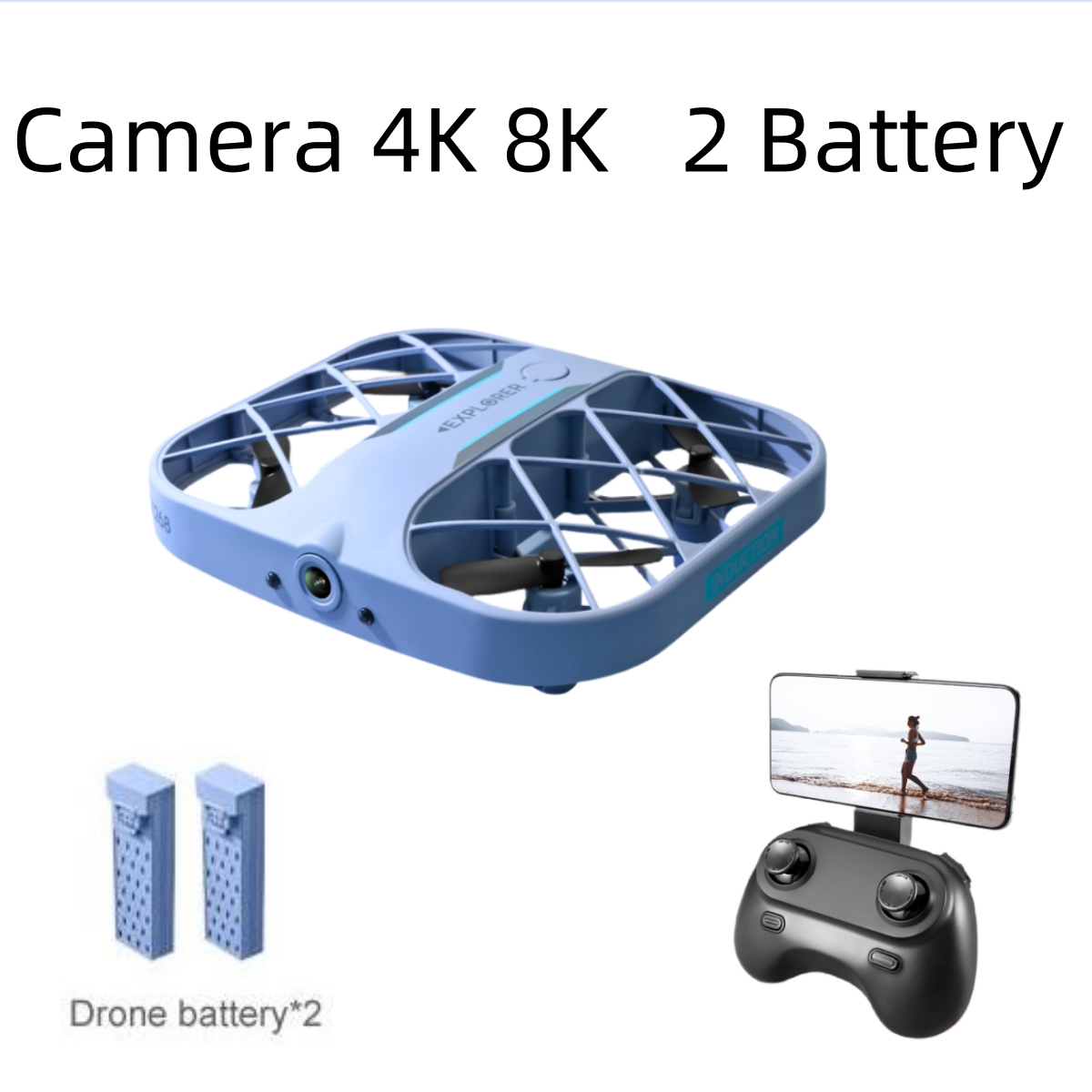 JJRC H107 FPV RC Drone with 2  - Kids Outdoor Exercise Equipment recension och pris