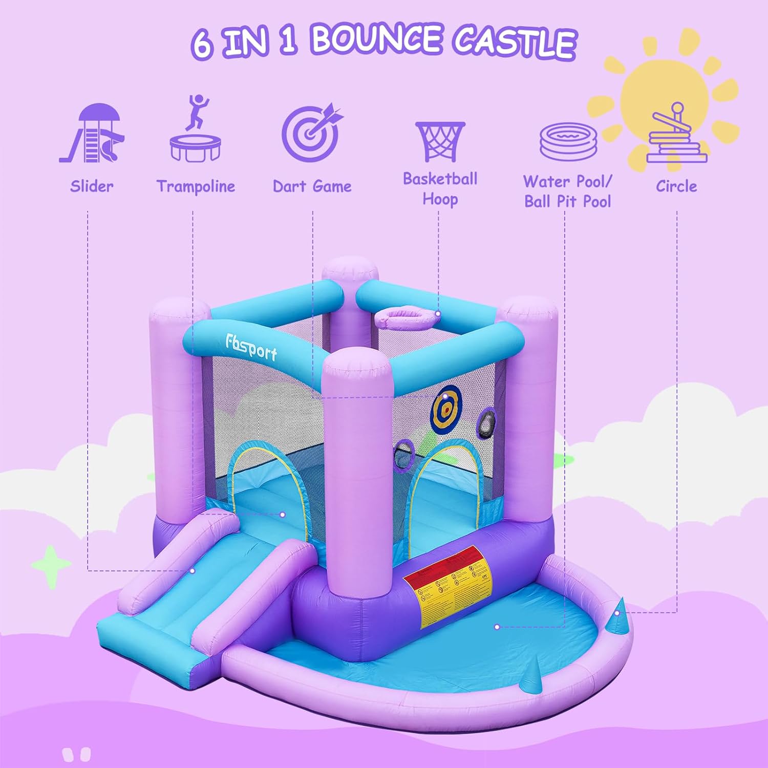 Inflatable Bounce House for Ki - Kids Outdoor Bounce House recension och pris