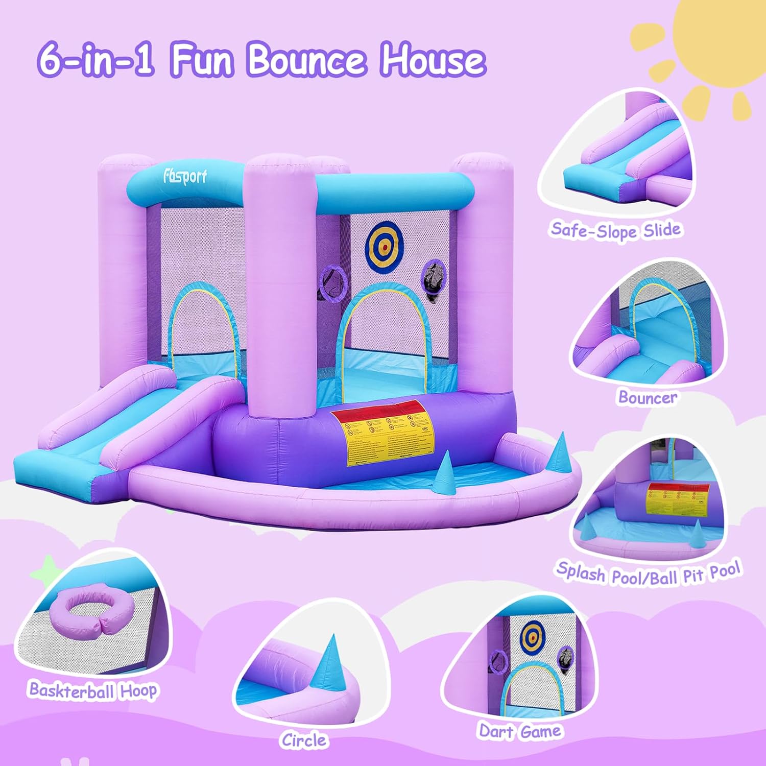 Inflatable Bounce House for Ki - Kids Outdoor Bounce House recension och pris