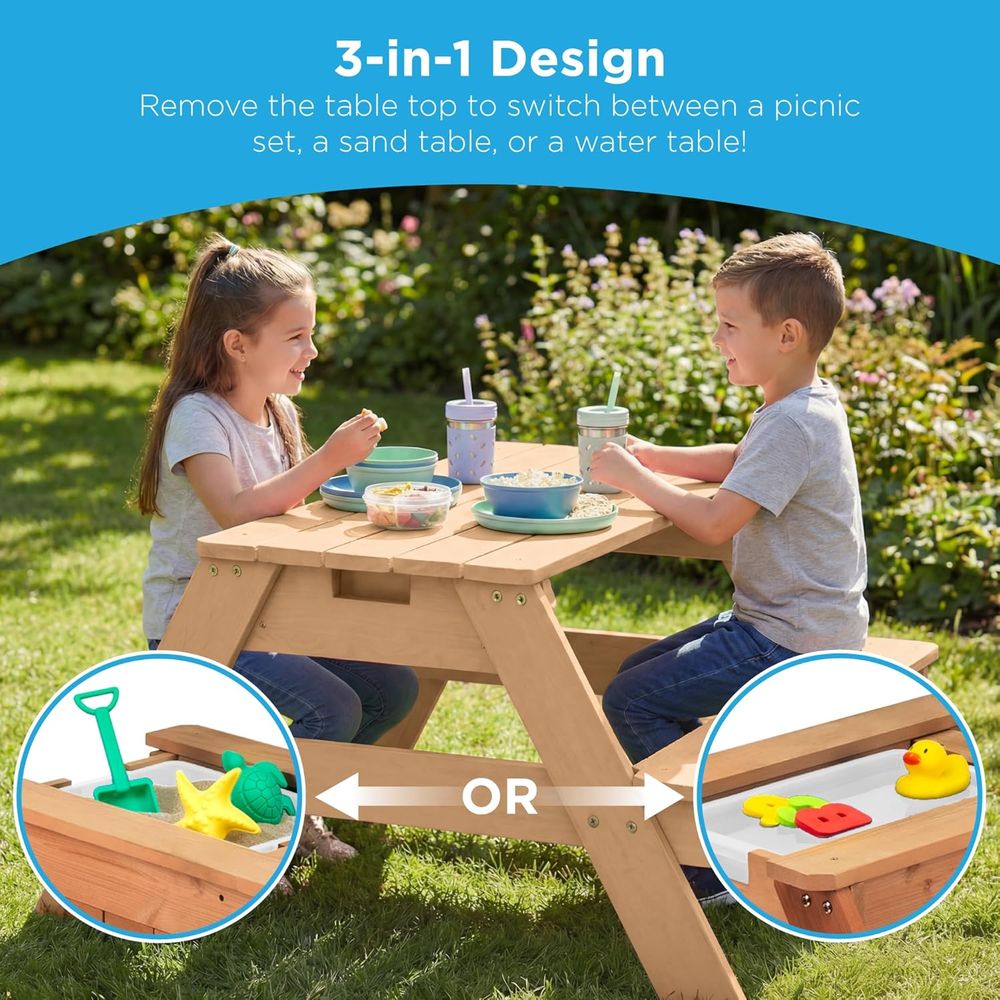 Kids Picnic Table with Umbrell - Kids Outdoor Umbrella For Table recension och pris
