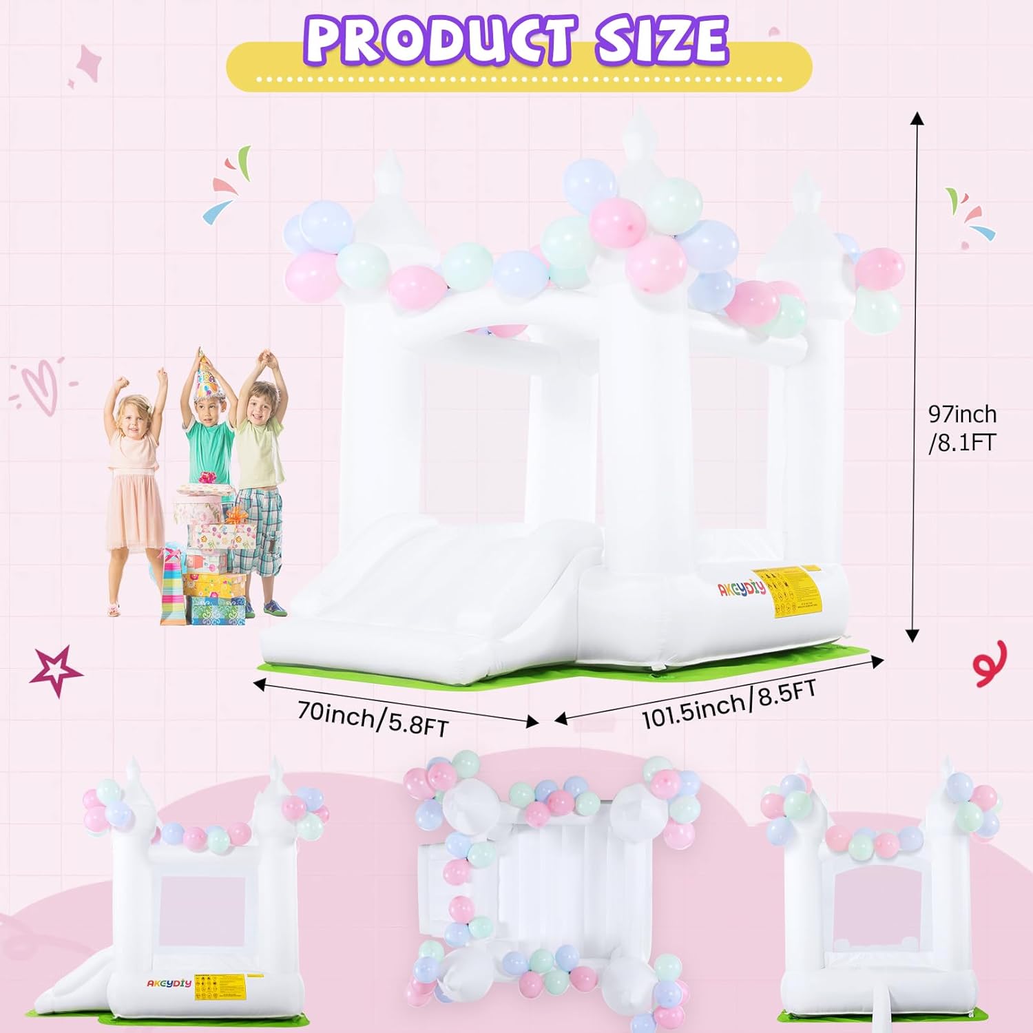 Kids Inflatable Bouncy Castle  - Kids Outdoor Bounce House recension och pris