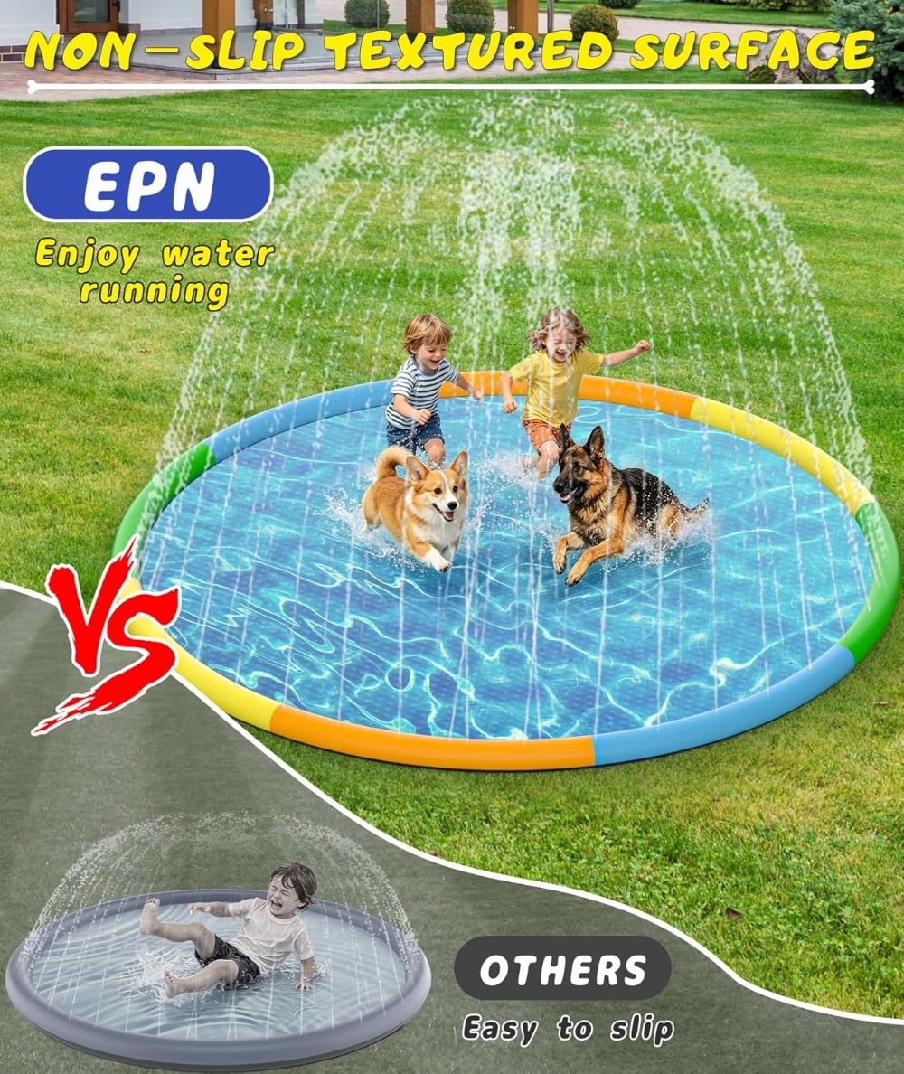 13FT Extra Large Splash Pad, T - Kids Outdoor Water Toys recension och pris